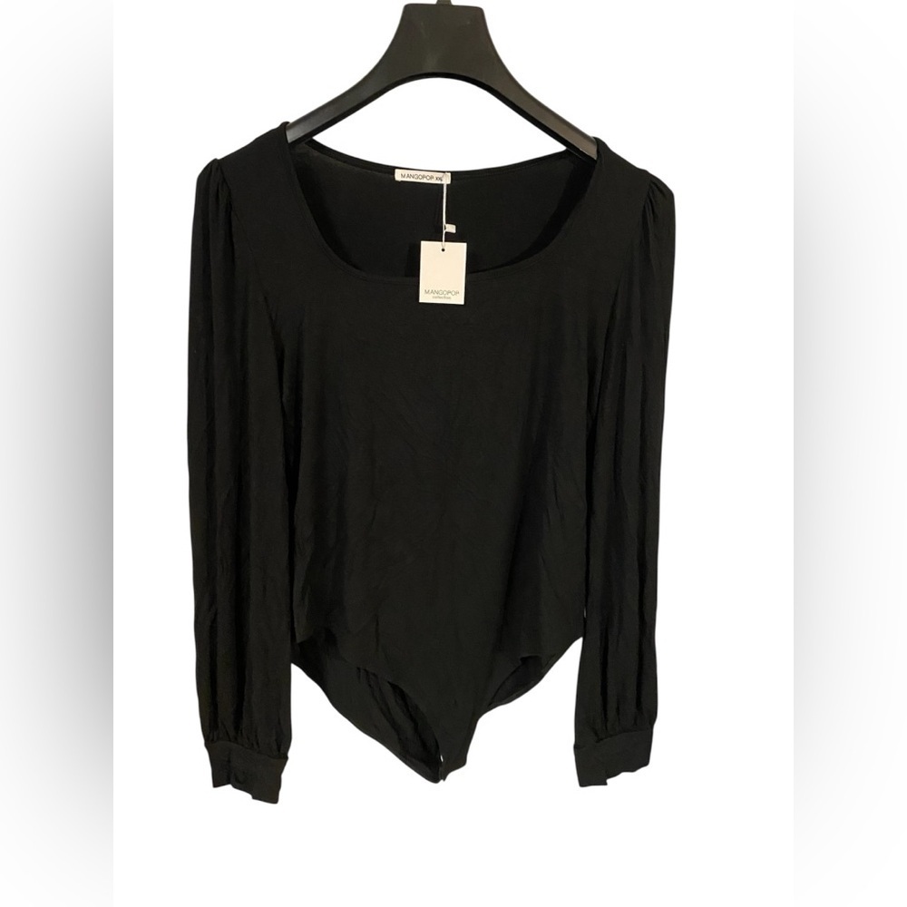 Elegant Black Long Sleeve Bodysuit